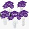 Big Dot of Happiness Purple 2026 Graduation Party Centerpiece Sticks - Table Toppers - Set of 15
